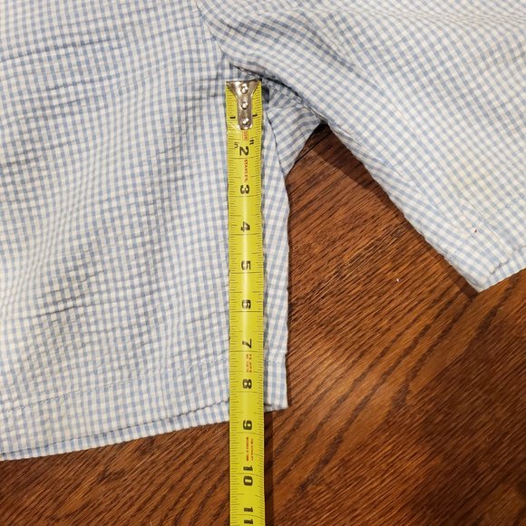 Tommy Hilfiger 8" Seersucker Short in Light Blue Gingham - Picture 5 of 5